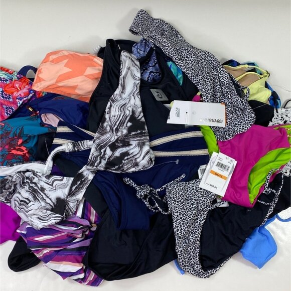 Reseller Bundle Womens Swimsuit Variety Mixed Sizes Styles 23 Piece Bundle Box B - Picture 1 of 9